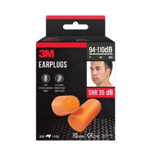 Earplugs 1100, Soft foam, Orange, 30 Pair/Pack SNR 35dB