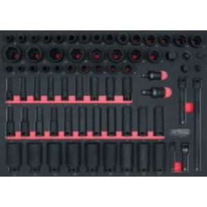 SCS-voimahylsyavainsarja, 3/8´´+1/2´´, 73-os, KS Tools