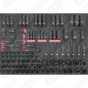 1/4´´+3/8´´+1/2´´ SCS-voimahylsyavainsarja, 102-os, KS Tools