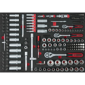 1/4"+3/8"+1/2" socket set, 179 pcs, 1/1 system insert, KS Tools