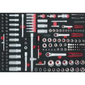 SCS-hylsyavainsarja, 1/4´´+3/8´´+1/2´´, 180-os, KS Tools
