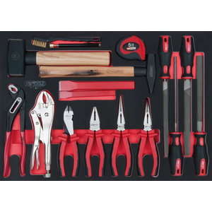 SCS-pihti-, -vasara- ja -viilasarja, 17-osainen, KS Tools