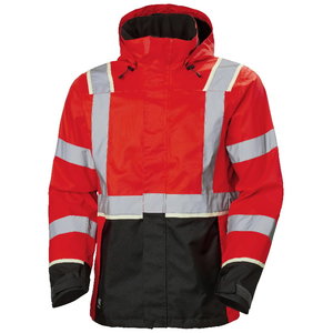 Shell jacket Uc-Me zip in, hi-viz CL3, red/black, HELLYHANSE