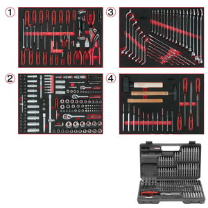 Tööriistakomplekt 4-le sahtlile, 515-osa, KS Tools