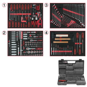 Set of universal system inserts for 4 drawers, 515 pcs, KS Tools