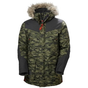 camo hooded parka