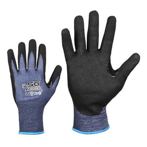 Gloves, cut resistant with nitrile foam cover, level D