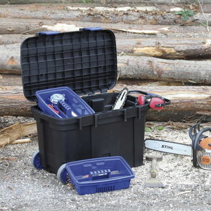 Įrankių dėžė su ratukais ToolChest 100 juoda/mėlyna, Raaco