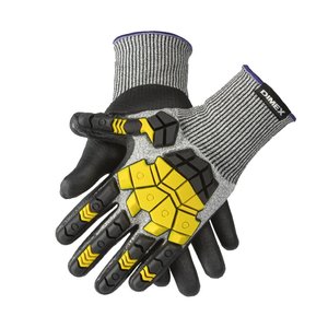 Work gloves impact resistant, cut resistancy level C, nitrile 11