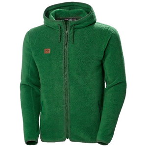 Džemperis fleece Heritage Pile, su gobtuvu, žalia XL