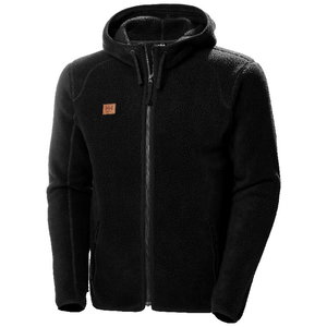 Fleecetakki Heritage Pile, hupullinen, musta, Helly Hansen WorkWear