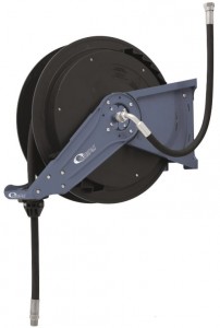 Hose reel open, 1/2´´x15m, oil/air/water, blue 