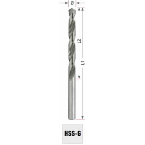 Metal drill bit DIN338 HSS-G, Exact