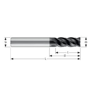 Vientiso karbidinė galinė freza SA-SCM-895S SIAH M160C