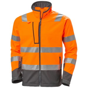 Softshell jakk Alna 2.0  kõrgnähtav CL3, oranz/must, Helly Hansen WorkWear