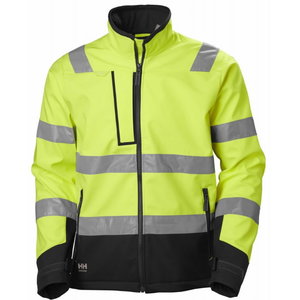 Softshell jakk Alna 2.0  kõrgnähtav CL3, kollane/must, Helly Hansen WorkWear