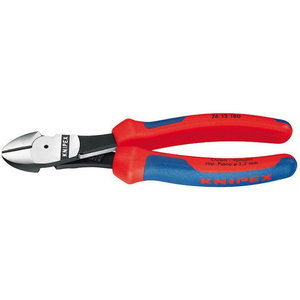 силовые кусачки боковые 160мм, рукоятка Comfort с пружиной, KNIPEX