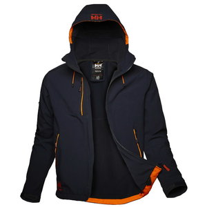 SOFTSHELL hooded Chelsea Evolution, navy blue XL