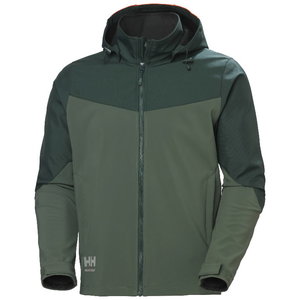 Softshell jacket hooded Oxford, green/dark green 2XL, Helly Hansen Workwear