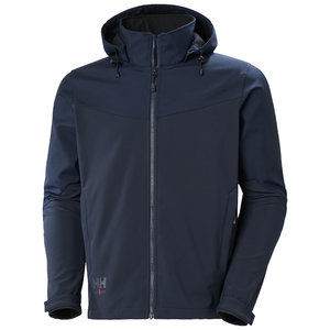 Softshell jacket hooded Oxford, navy XS