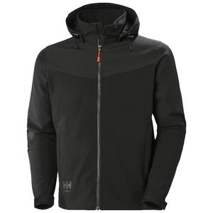 Striukė Oxford Softshell su gobtuvu, juodas L