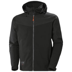 Softshell jacket hooded Oxford, black, Helly Hansen WorkWear