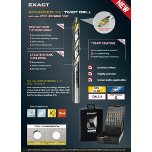 Metal drill bit AdvancedLine HSS TiAIN-TIP 10pcs 9,0mm
