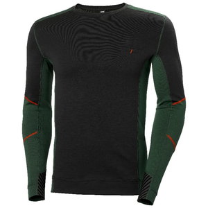 Termoveļa, krekls Lifa Merino, melns/tumši zaļš, 2XL, Helly Hansen Workwear