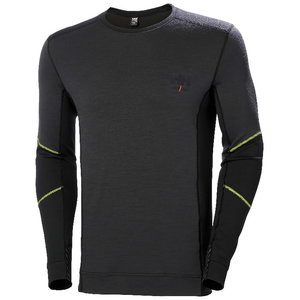 Apatiniai mar&scaron;kinėliai LIFA MERINO CREWNECK, 
juoda/žalia, HELLYHANSE