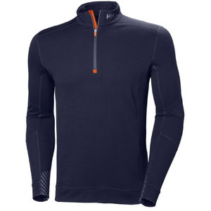 Apatiniai marškinėliai LIFA Merino Halfzip, tamsiai mėlyna L, Helly Hansen Workwear