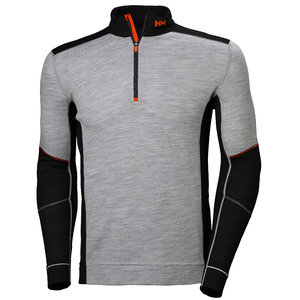 Apatiniai mar&scaron;kinėliai LIFA Merino Halfzip, pilka/juoda, HELLYHANSE