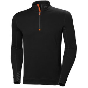 Termokrekls Lifa Merino, ar rāvējslēdzēju, melns, 2XL, Helly Hansen Workwear