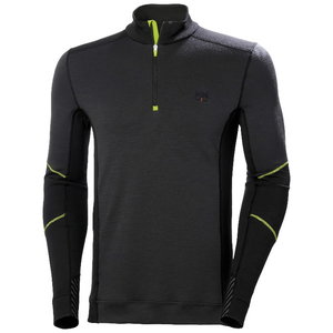 HH LIFA Merino Halfzip, black/green 2XL, Helly Hansen Workwear