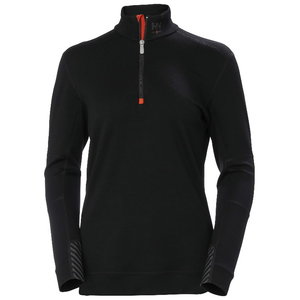Termoveļa, krekls Lifa Merino Half Zip, sieviešu, melns, HELLYHANSE