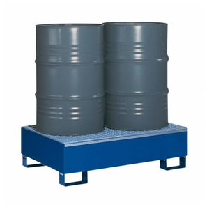 Sump pallet with grating SW2, 2x200L 