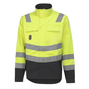 Palosuojattu takki Aberdeen, huomioväri CL3, keltainen/tummanharmaa L, Helly Hansen WorkWear