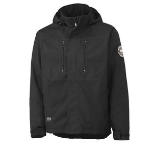 Ziemas jaka Berg, ar kapuci, melna, S