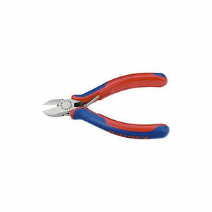 Žnyplės šoninio kirpimo, spyruoklė, dvispalvės, 125 mm, Knipex