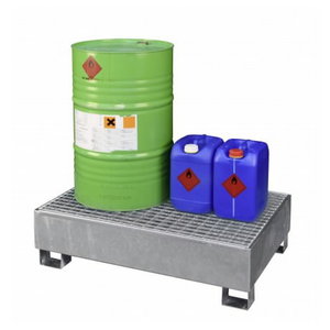 Sump pallet with grating SW2, 2x200L, Cemo