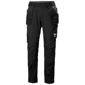 Kelnės su kabančiomis kišenėmis Oxford 4X Cons, tamprios, juoda C44