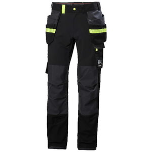 Pant hanging pockets Oxford 4X Cons stretch, black/dark grey C60, Helly Hansen WorkWear