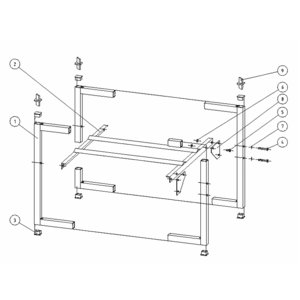 Stackable barrel support for 60 l drum 