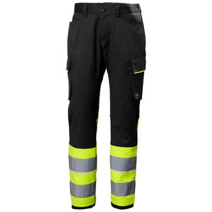 Product image of: Trousers Uc-Me Cargo hi-viz CL1, yellow/black C44, Helly Hansen Workwear