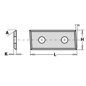 Peilis HWM  28.3X12X1.5 RH 