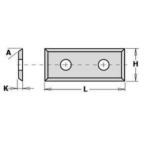 Peilis 29,5x9x1,5 HM HC05 35° 