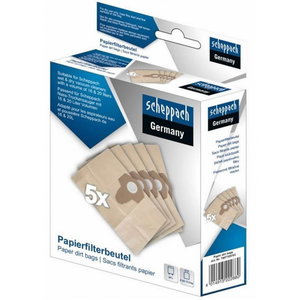 Pölypussi märkä- ja kuivaimurille NTS16/NTS20 - 5 kpl, paperi, Scheppach
