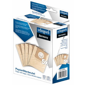 Pölypussi märkä- ja kuivaimurille, 5 kpl, NTS30 Premium, Scheppach
