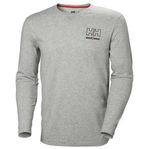 T-shirt Kensington, long sleeve, grey melange M, Helly Hansen Workwear