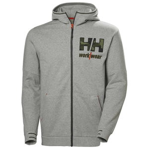 Hoodie Kensington camo zip, grey 2XL, Helly Hansen Workwear