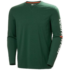 T-shirt Graphic long sleeve, green 2XL, Helly Hansen Workwear